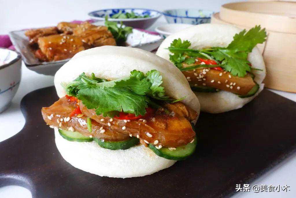港台美食：刈包（亚洲汉堡）做法简单易学外表雪白松软内里肥美